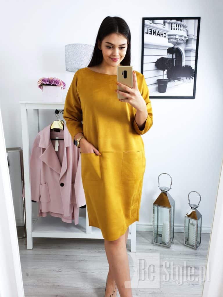 sukienka plus size w kolorze khaki