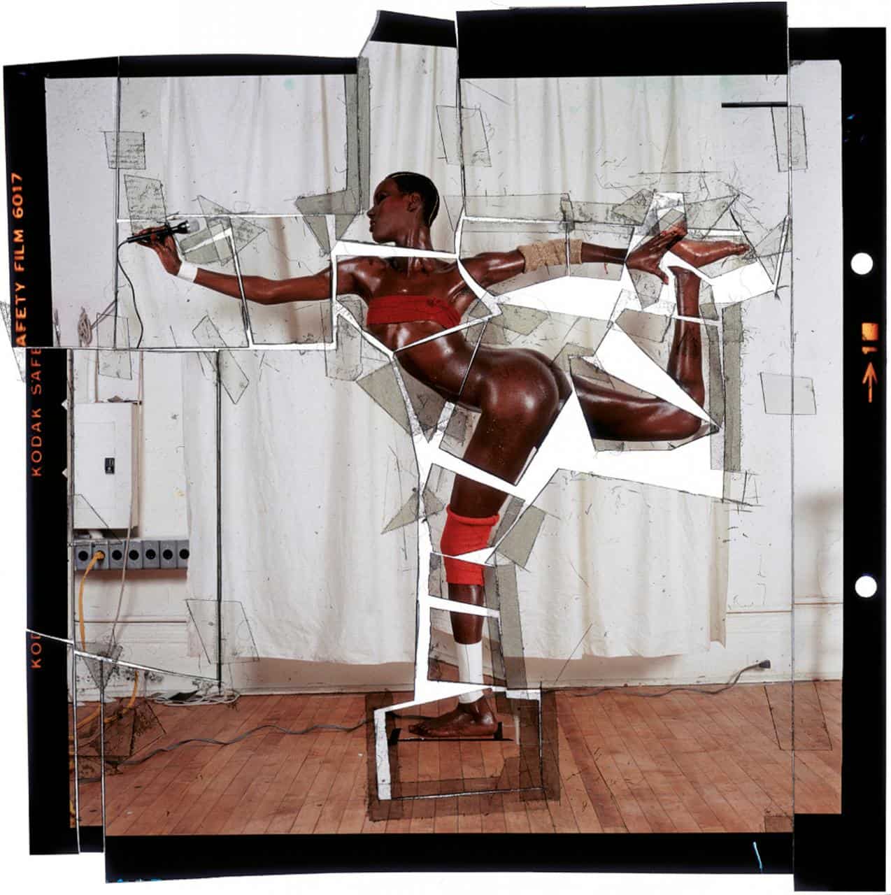 Art on display at the Jean-Paul Goude exhibit at Milan’s Padiglione d’Arte Contemporanea, sponsored by Tod's
